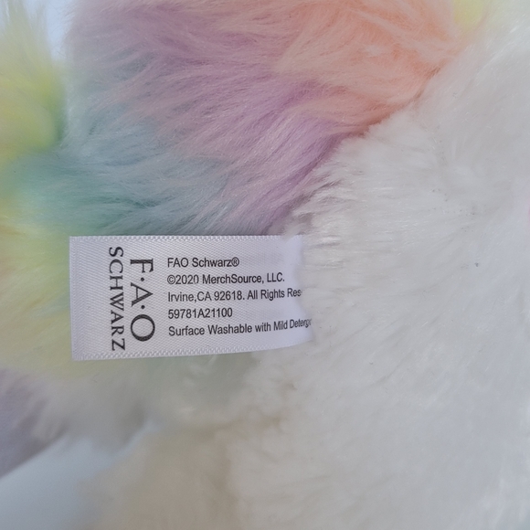 FAO Schwarz Unicorn Rainbow Colors LED Glow Lights and Sound Stuffed Plush Toy - Picture 7 of 17
